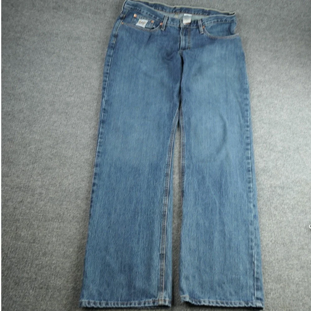 Cinch Jeans Mens 38x36 Blue Denim White Label Straight Rodeo Western Cowboy Work